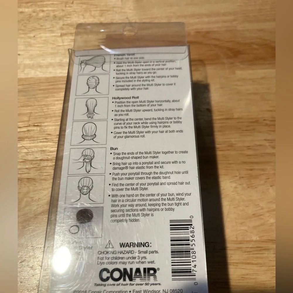 4/$25 Conair brunette updo 6 piece set. Brand new in box. Great for prom